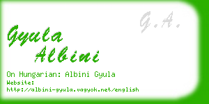 gyula albini business card